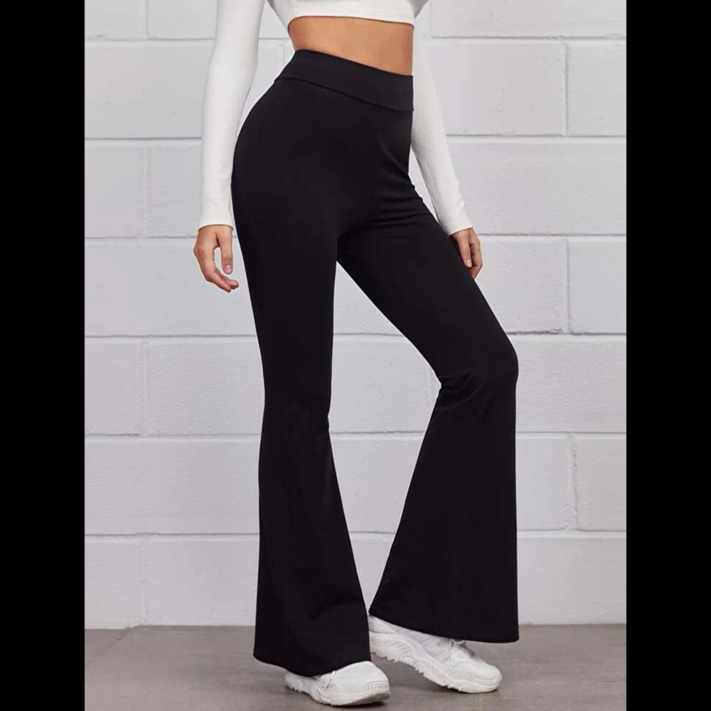 Yoga flare leg pants.
